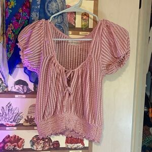 UO Sheer Striped Women's Top